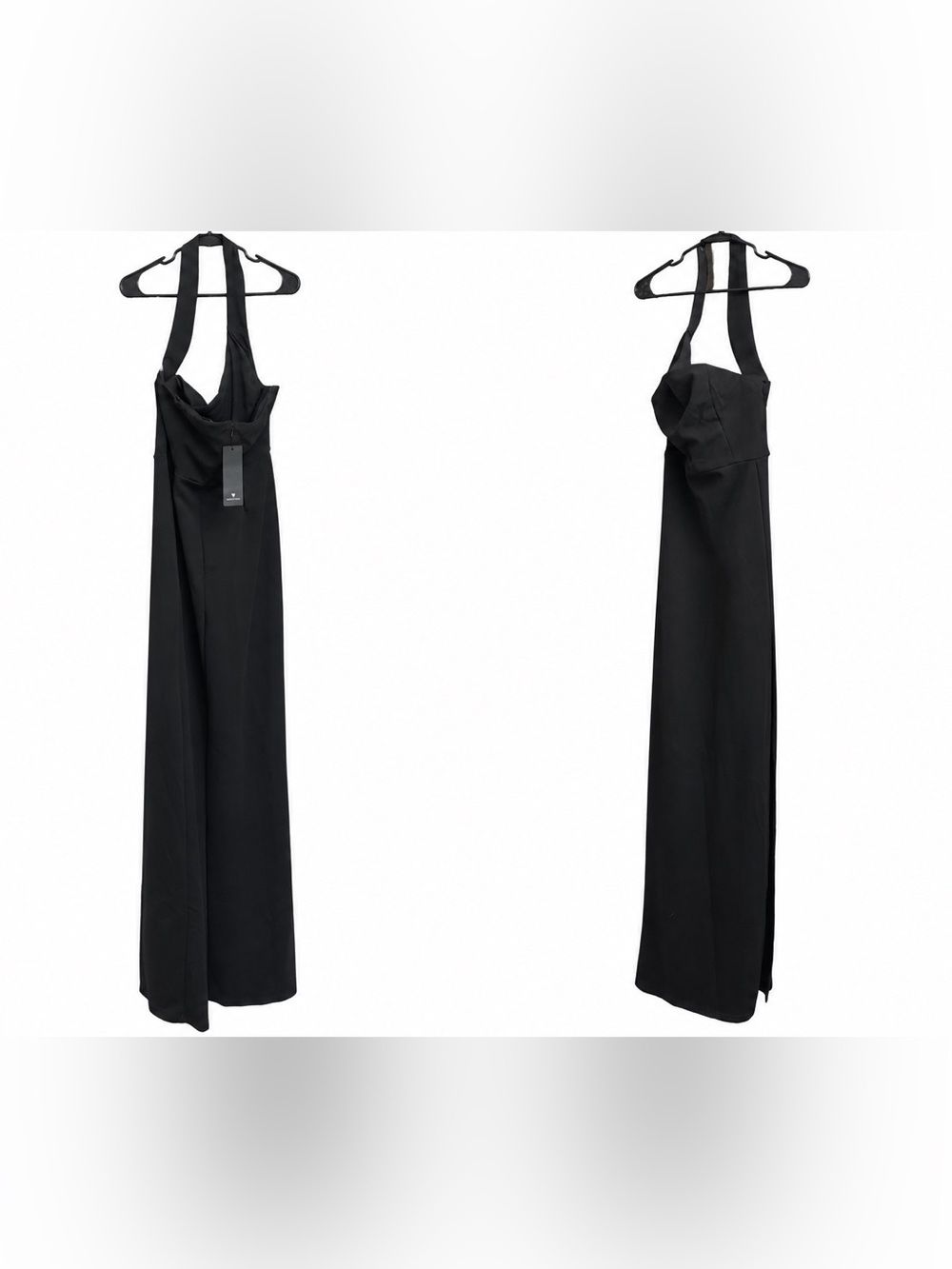 Black Halter Maxi Dress - Women